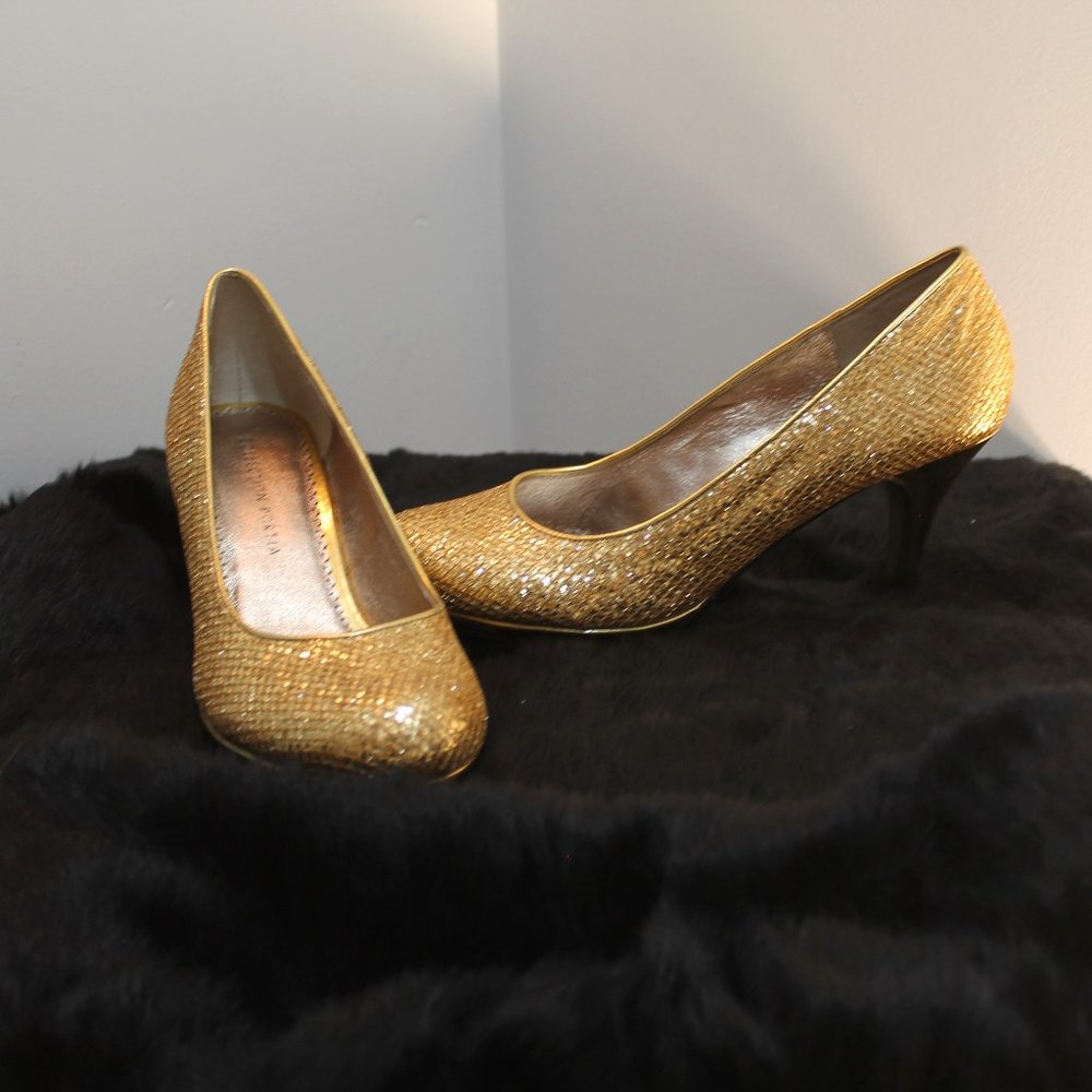 Gold Glitter Heels
